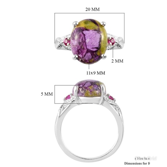 Tasmanian Stichtite, Simulated Ruby Color Diamond - Picture 7 of 7